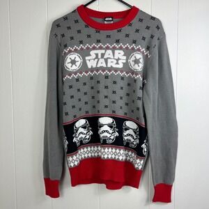 Star‎ Wars Ugly Christmas Sweater Stormtrooper Graphic Knit Mens Small